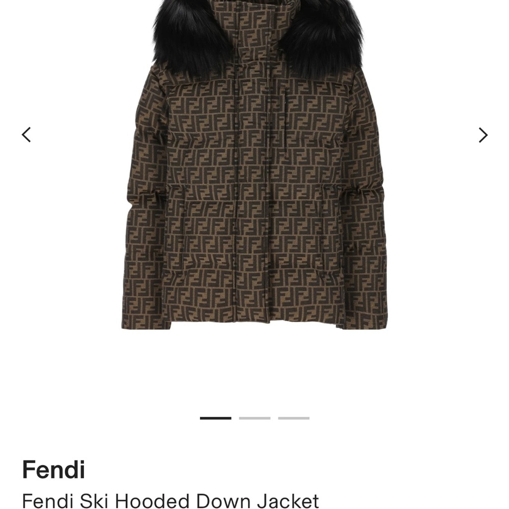Fendi Brown Ski Snow Jacket with FF Monogram